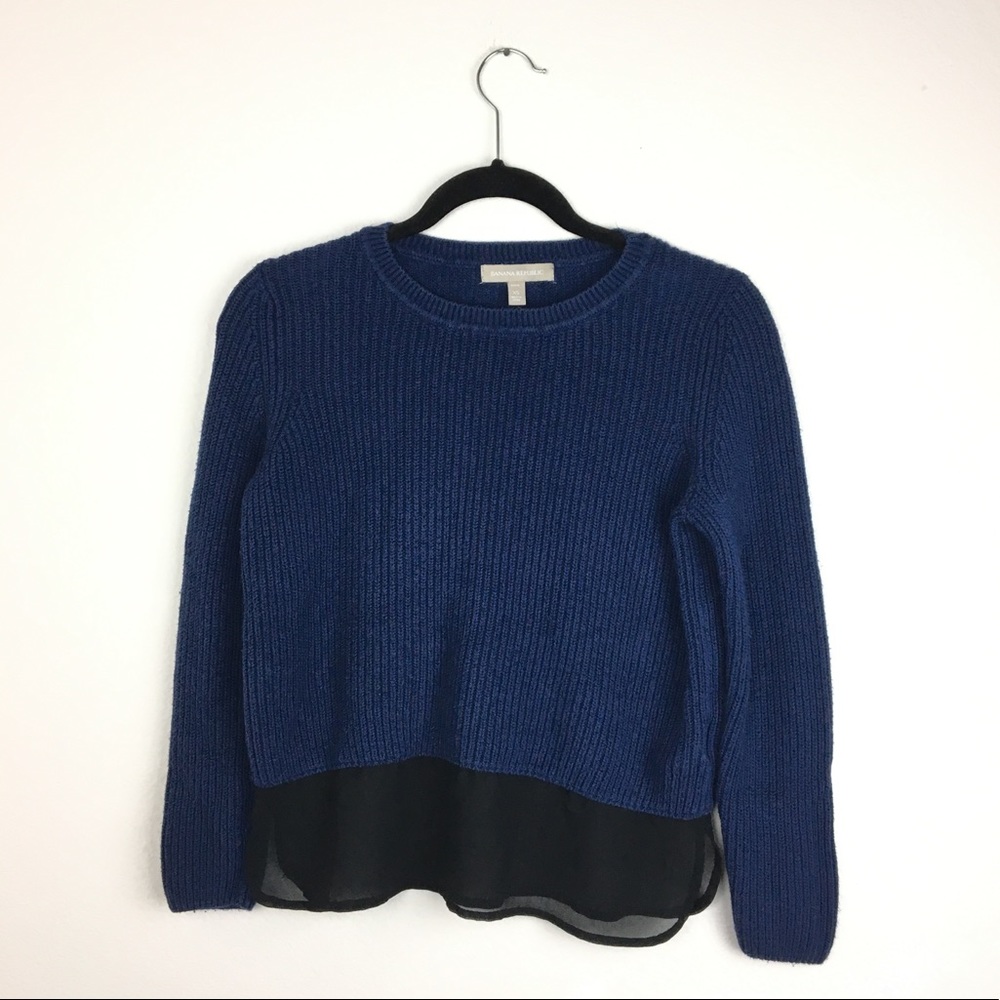 BANANA REPUBLIC Petite Navy Blue Sweater XS